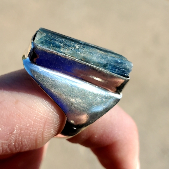 New Men's Kyanite 925 Silver Statement Ring. - Picture 8 of 12